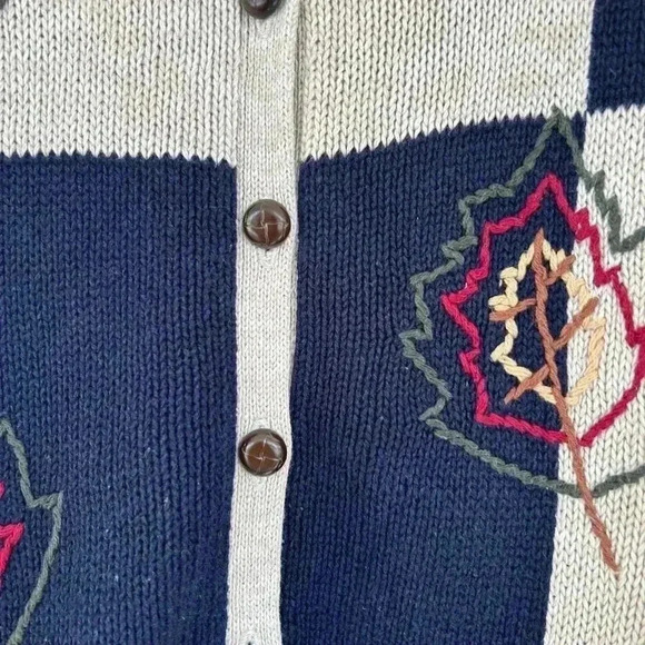 Vintage Dressbarn Fall theme cardigan sweaters size M - Picture 4 of 8